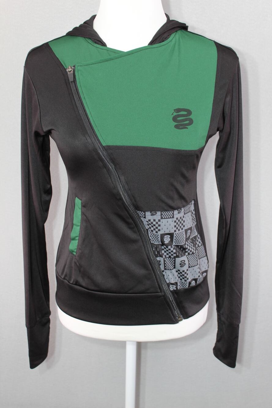 Harry Potter Slytherin Hogwarts Wizarding World Zip Hoodie Jacket Women's XS
